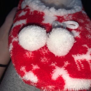 Red christmas slippers